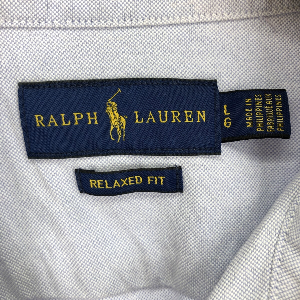 古着 ラルフローレン Ralph Lauren SLIM FIT スリムフィット 長袖 ボタンダウンシャツ メンズL /eaa433376_画像3