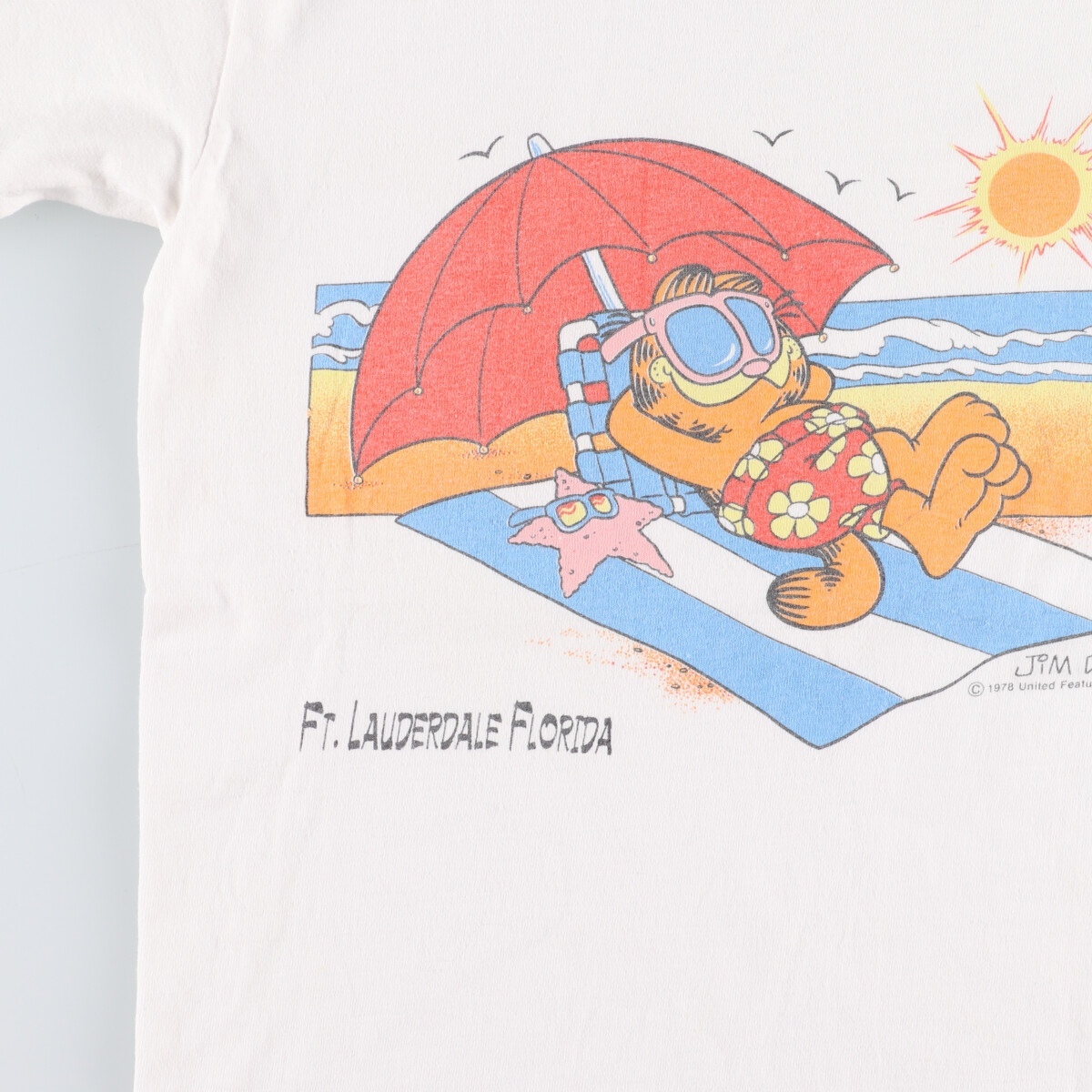 古着 70年代 VELVA SHEEN GARFIELD ガーフィールド キャラクタープリントTシャツ メンズS ヴィンテージ /eaa431522_画像6