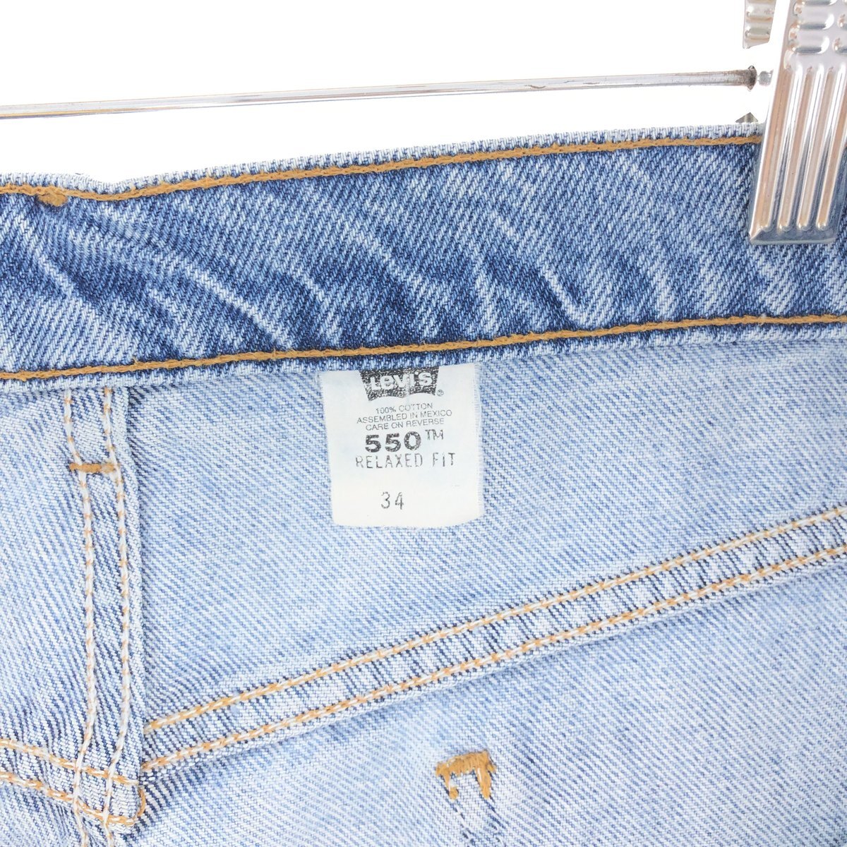 古着 90年代 リーバイス Levi's 550 RELAXED FIT デニムショーツ ショートパンツ メンズw34 ヴィンテージ /eaa382479_画像3