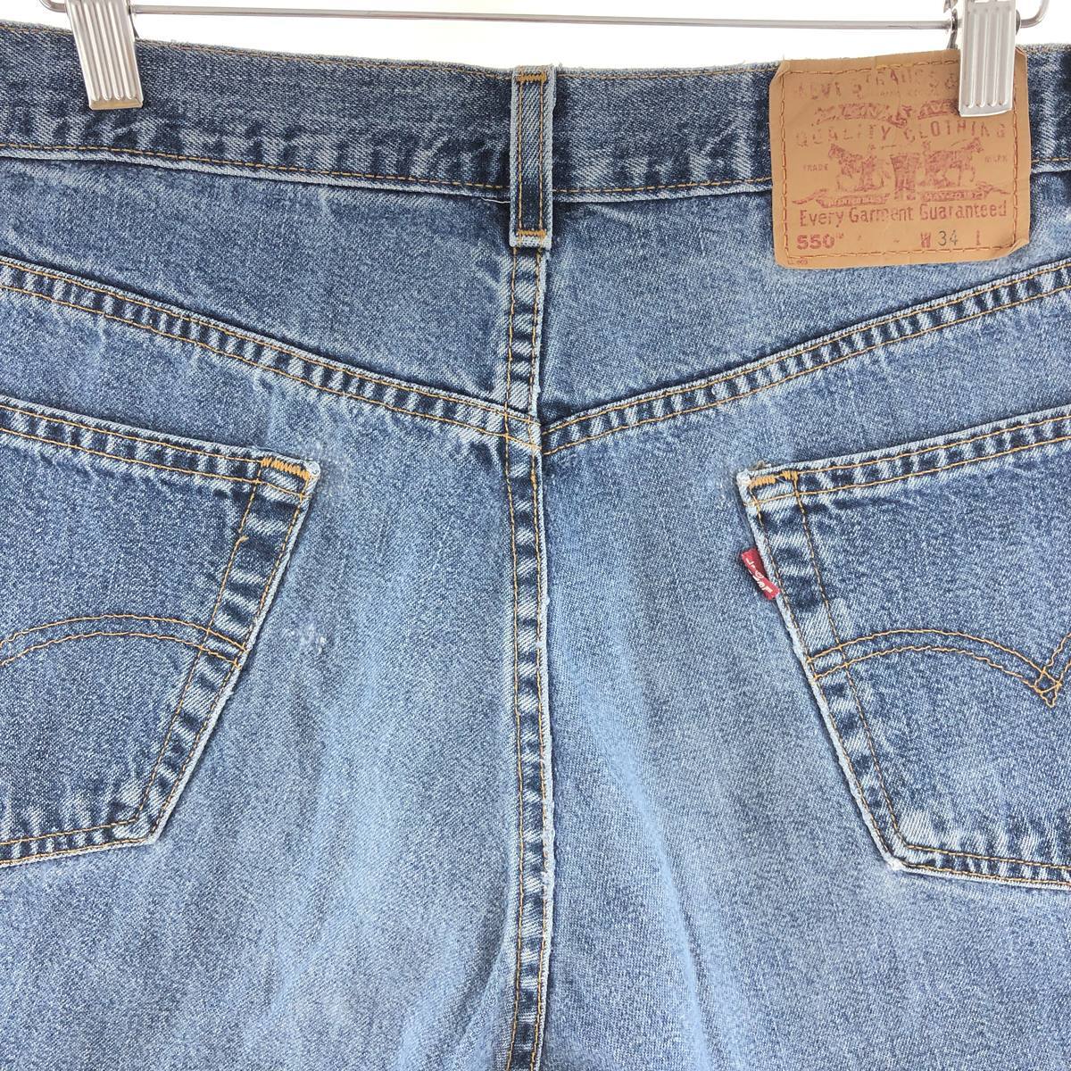 古着 90年代 リーバイス Levi's 550 RELAXED FIT デニムショーツ ショートパンツ メンズw34 ヴィンテージ /eaa382377_画像8