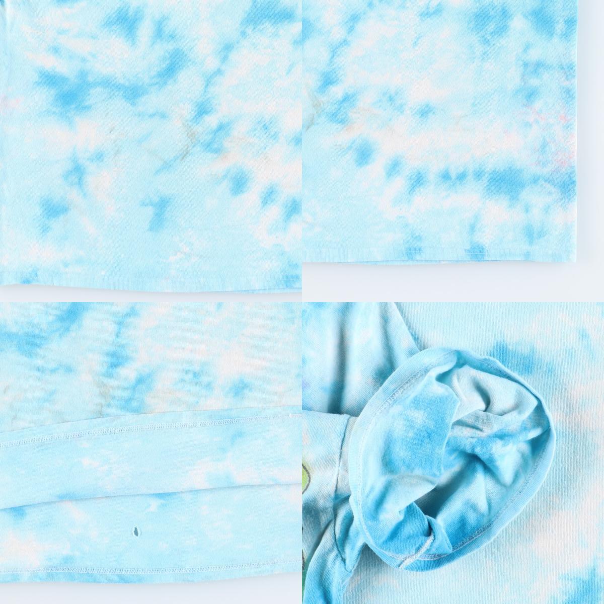 古着 リキッドブルー LIQUID BLUE タイダイ柄 不思議の国のアリス プリントTシャツ メンズL /eaa433924_画像10