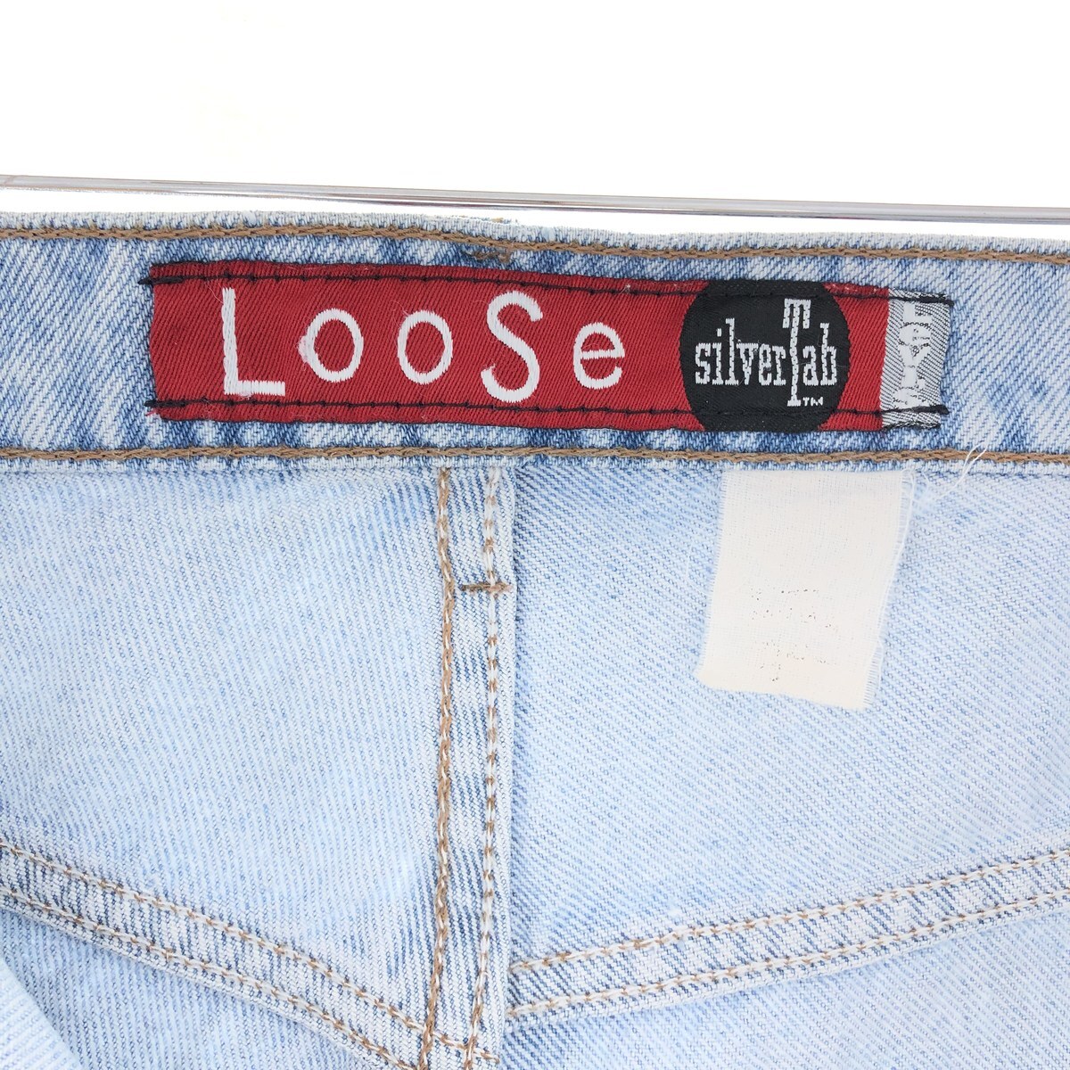 古着 90年代 リーバイス Levi's SILVER TAB シルバータブ LOOSE ルーズ デニムショーツ ショートパンツ メンズw33 ヴィンテージ /eaa390082_画像3