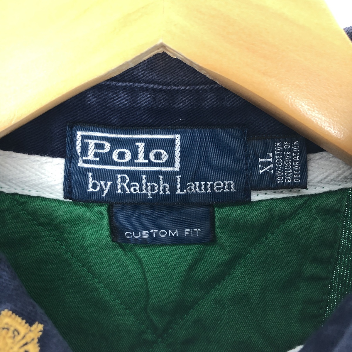 古着 ラルフローレン Ralph Lauren POLO RALPH LAUREN CUSTOM FIT 長袖 ラガーシャツ メンズXL /eaa431767_画像3