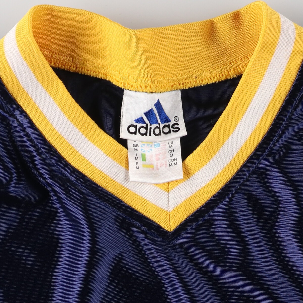 古着 90~00年代 アディダス adidas Vネック サッカーユニフォーム ゲームシャツ メンズL /eaa438459_画像3
