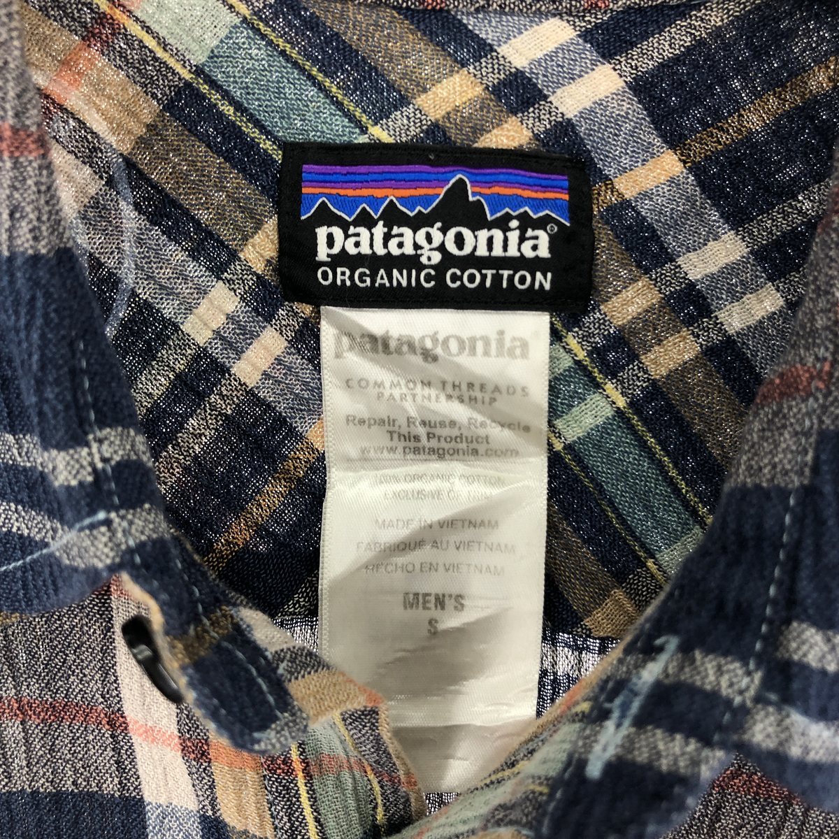 古着 パタゴニア Patagonia 52930SP15 半袖 ボタンダウン チェックシャツ メンズS /eaa444756_画像3