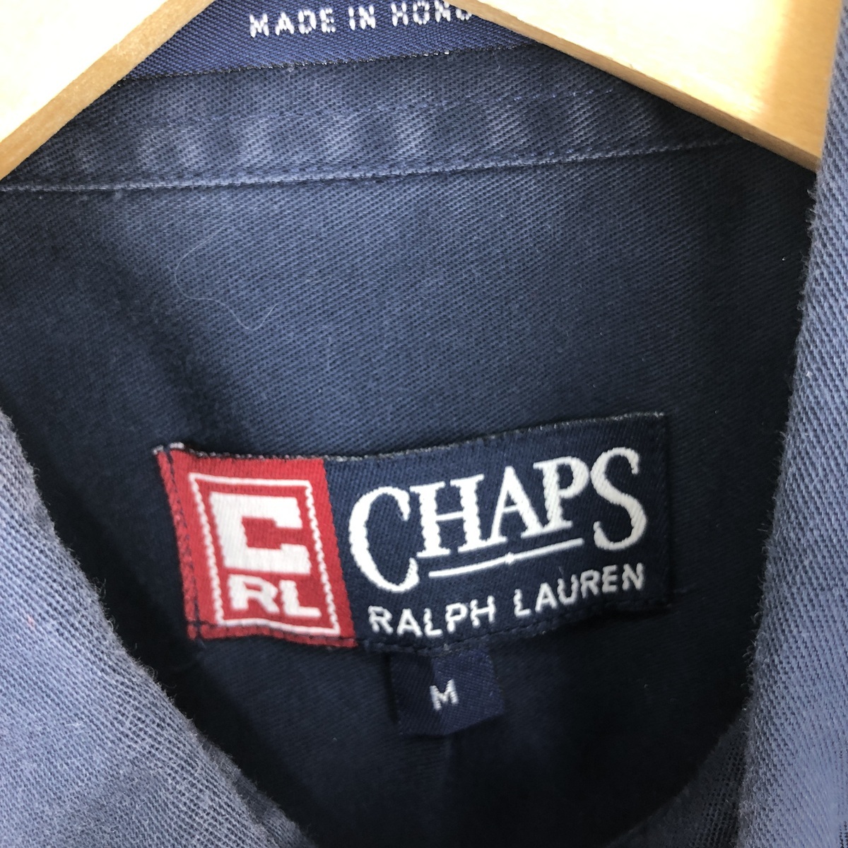 古着 ラルフローレン Ralph Lauren CHAPS チャップス 半袖 ボタンダウンシャツ メンズM /eaa445175_画像3