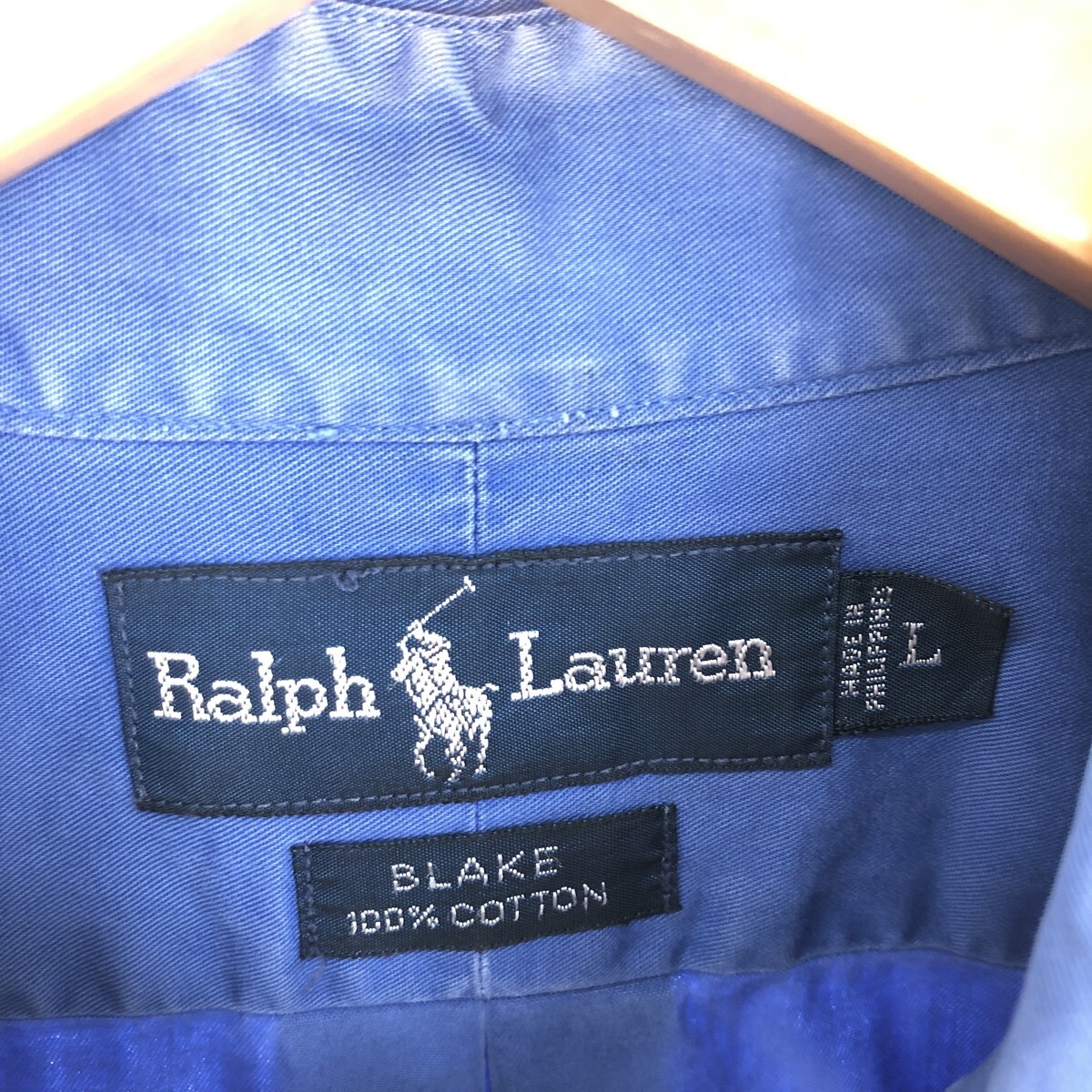 古着 ラルフローレン Ralph Lauren BLAKE 長袖 ボタンダウンシャツ メンズL /eaa445727_画像3