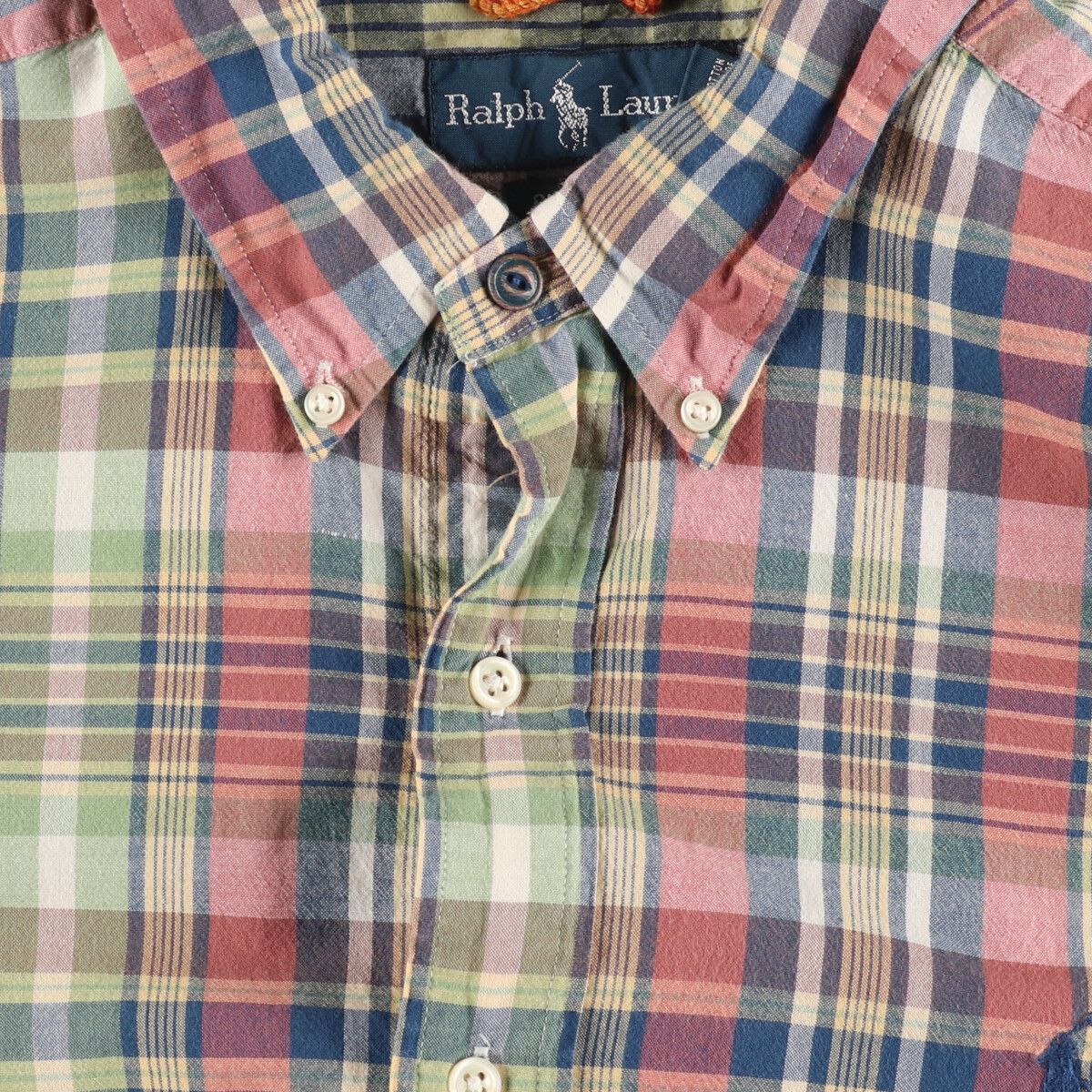 古着 ラルフローレン Ralph Lauren CLASSIC FIT 半袖 ボタンダウン チェックシャツ メンズXL /eaa441182_画像4