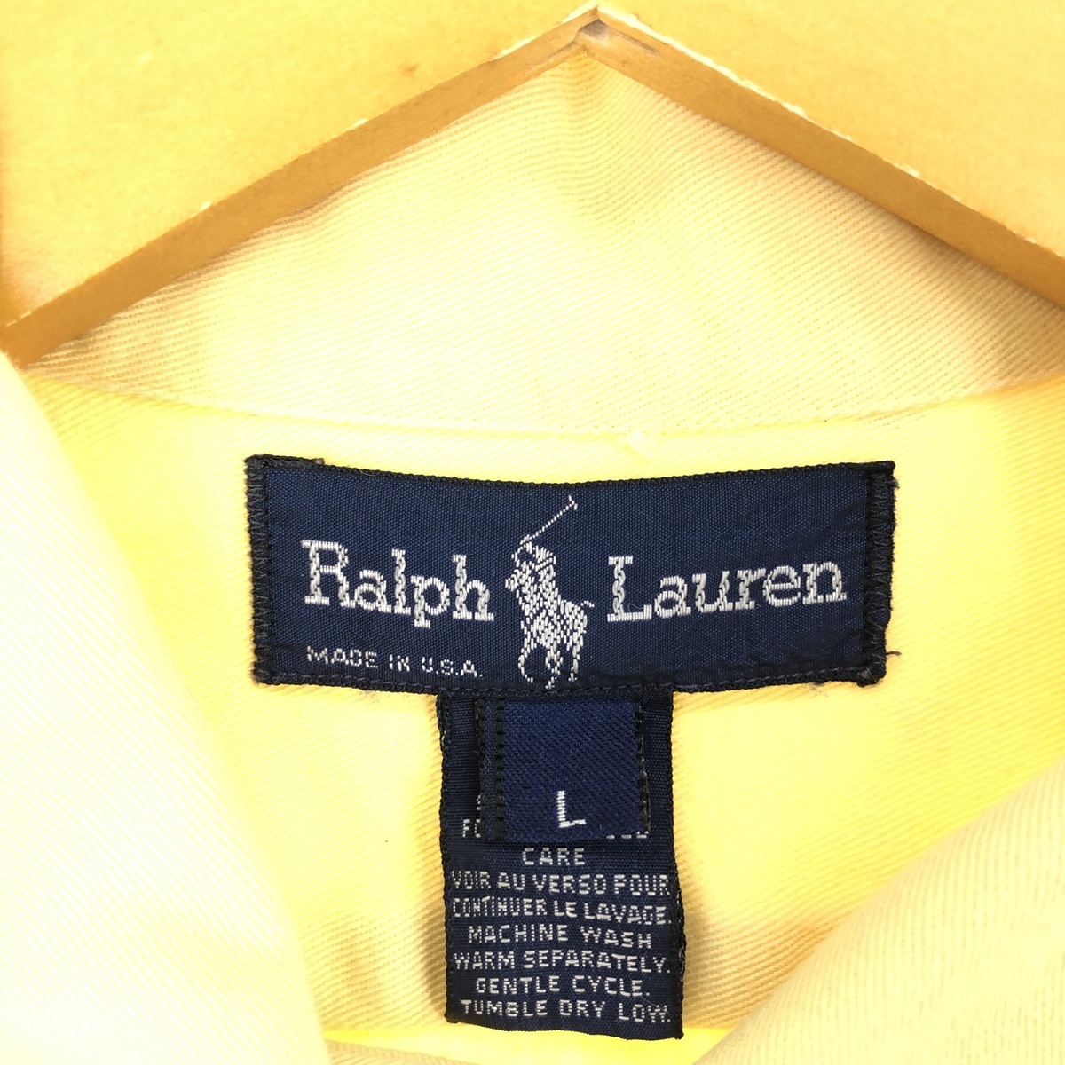 古着 90年代 ラルフローレン Ralph Lauren 半袖 コットンシャツ USA製 メンズL ヴィンテージ /eaa441021_画像3