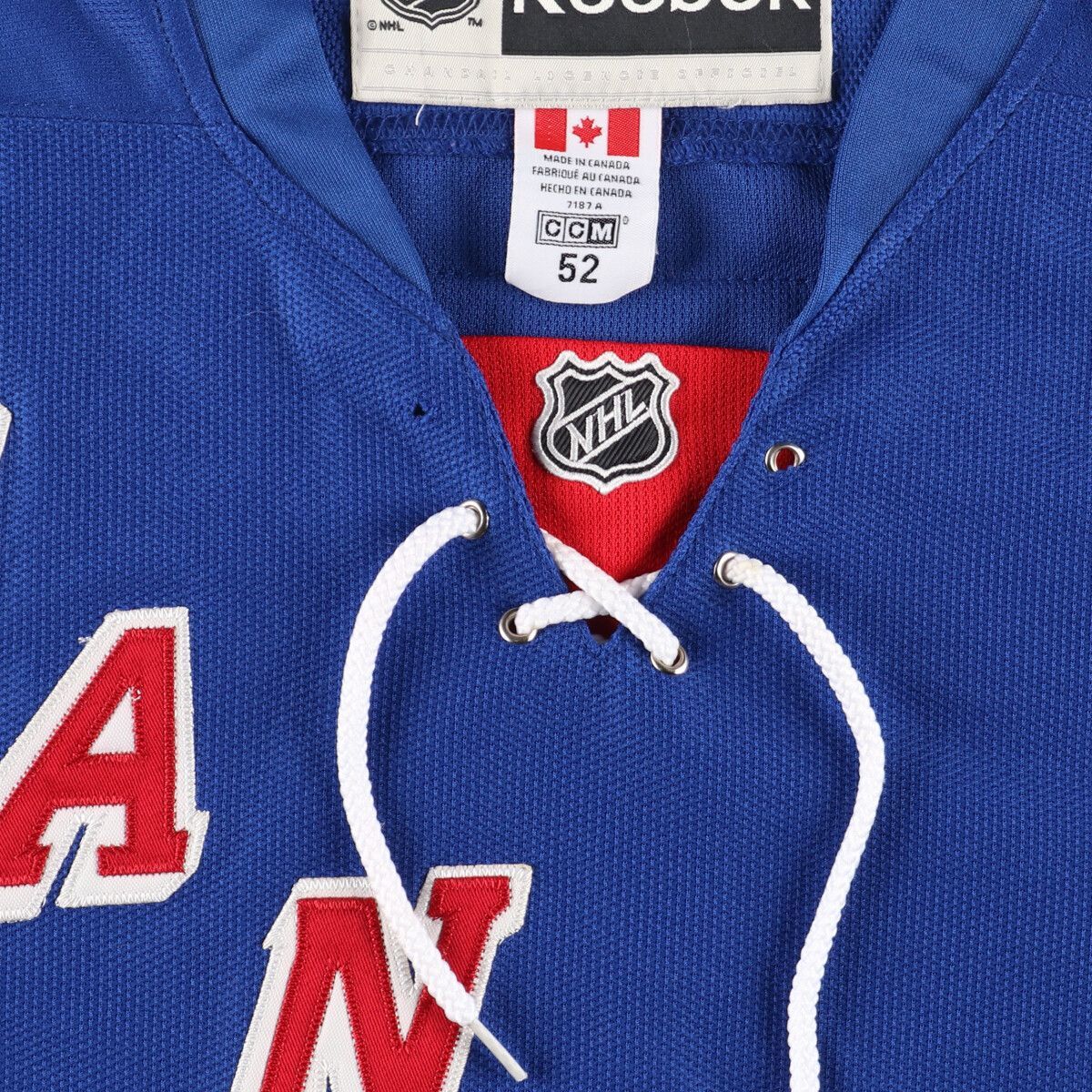 古着 リーボック Reebok NHL NEW YORK RANGERS ニューヨークレンジャーズ ゲームシャツ ホッケーシャツ カナダ製 メンズXXL /eaa445654_画像4