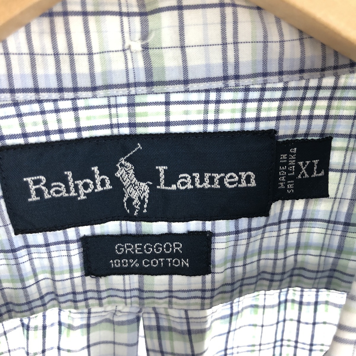 古着 ラルフローレン Ralph Lauren GREGGOR 半袖 ボタンダウン チェックシャツ メンズXL /eaa441434_画像3