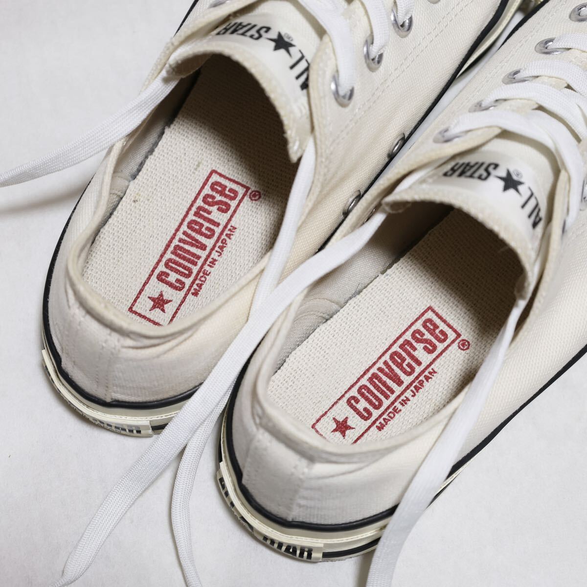 【日本製】CONVERSE CANVAS ALL STAR J OX 26cm コンバース キャンバス オールスター ホワイト 32167430 255 スニーカー 靴 JAPAN _画像8