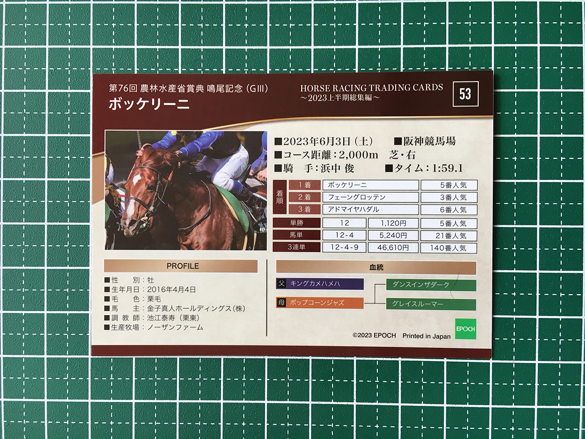 ★EPOCH 2023 競馬 JRA ホースレーシング 上半期総集編 #53 ボッケリーニ／浜中俊［農林水産省賞典 鳴尾記念／GIII］★_画像2