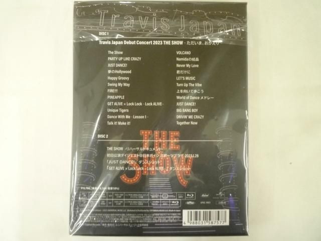 【中古品 同梱可】 Travis Japan Blu-ray Debut Concert Tour 2023 THE SHOW ただいま、おかえり 初回盤_画像2