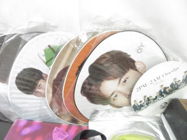 【同梱可】中古品 韓流 2PM THIS IS FOR MY HOTTEST DVD ペンライト トートバッグ うちわ 等 グッズセット_画像3