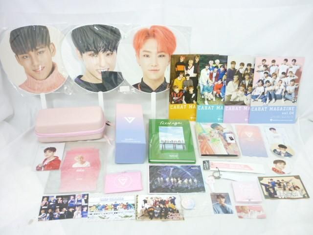 【同梱可】中古品 韓流 SEVENTEEN ペンライト ケース うちわ Teen Age CD 等 グッズセットの画像1