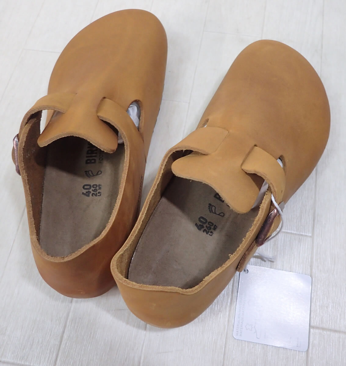 新品 未使用 サイズ40 26.0cm BIRKENSTOCK London ビルケンシュトック ロンドン オイルドレザー 021348 GINGER BRWON ジンジャーブラウン _画像7