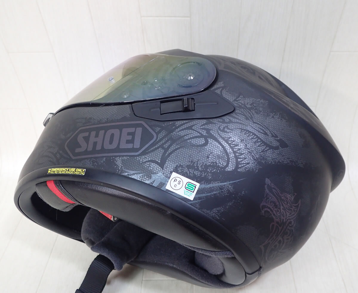 中古 SHOEI ショウエイ GT-Air フルフェイス ヘルメット マットブラック 2018年製 サイズM(57cm)の画像10