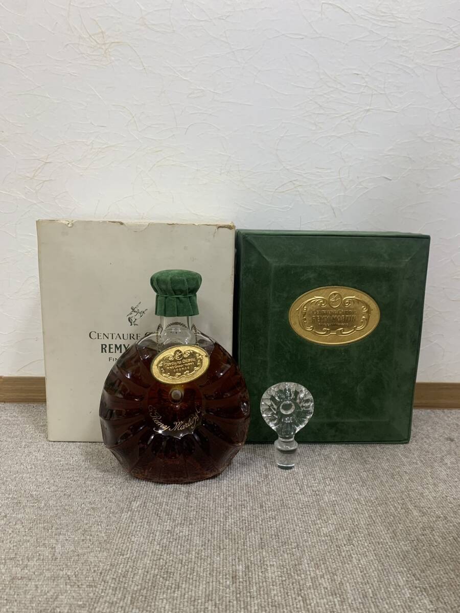 【FMD-22】１円～ REMY MARTIN COGNAC CENTAURE CRISTAL 700ml 外箱、バカラ替栓付 未開栓レミーマルタン セントークリスタル ブランデーの画像1