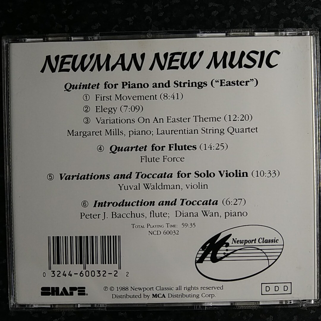 d（輸入盤）アンソニー・ニューマン　Anthony Newman chamber Works NEW MUSIC_画像2