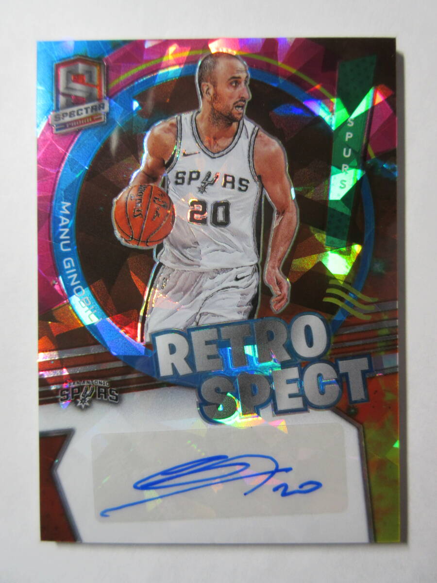 2021-22 Panini Spectra Basketball Retro Spect Autograph Manu Ginobili/49man*ji Nobili sa InSpa -zNBA Champion dono .