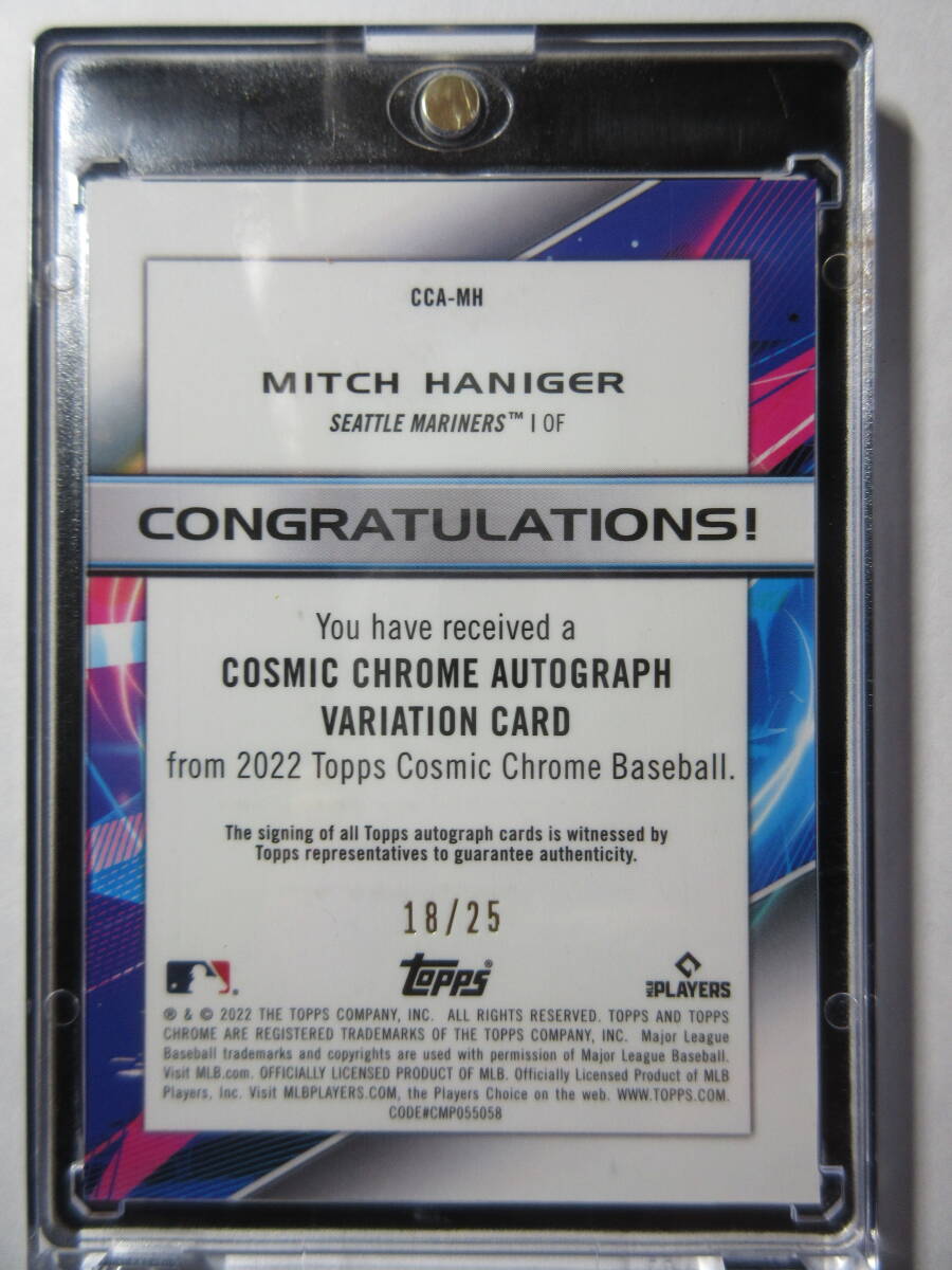 2022 Topps Cosmic Chrome Baseball Autograph Variation Mitch Haniger/25 ミッチ・ハニガー サイン マリナーズ オールスターゲームの画像2