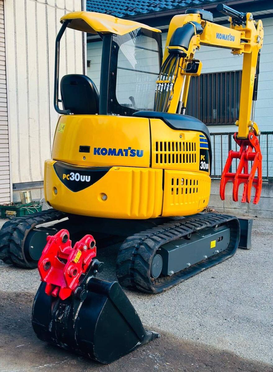 ユンボ ●KOMATSU ●小松●PC30UU-3●3トン クラス●ゴム キャタ●1776hrs●茨城発●下取りOKの画像2