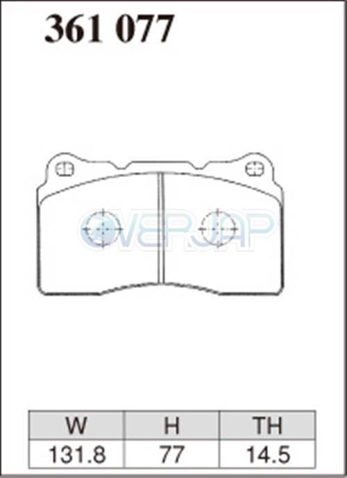 EC361077 DIXCEL EC ブレーキパッド フロント左右セット スバル WRX VAB 2014/8～2017/6 2000 STI Fr.4POT_画像2