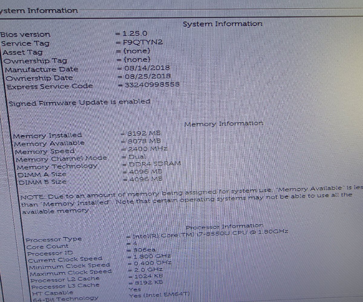 OS無し訳あり品 13.3インチ DELL Inspiron 7370/Core i7-8550U/メモリ8GB/HDD無/ノート デル F042907Kの画像7