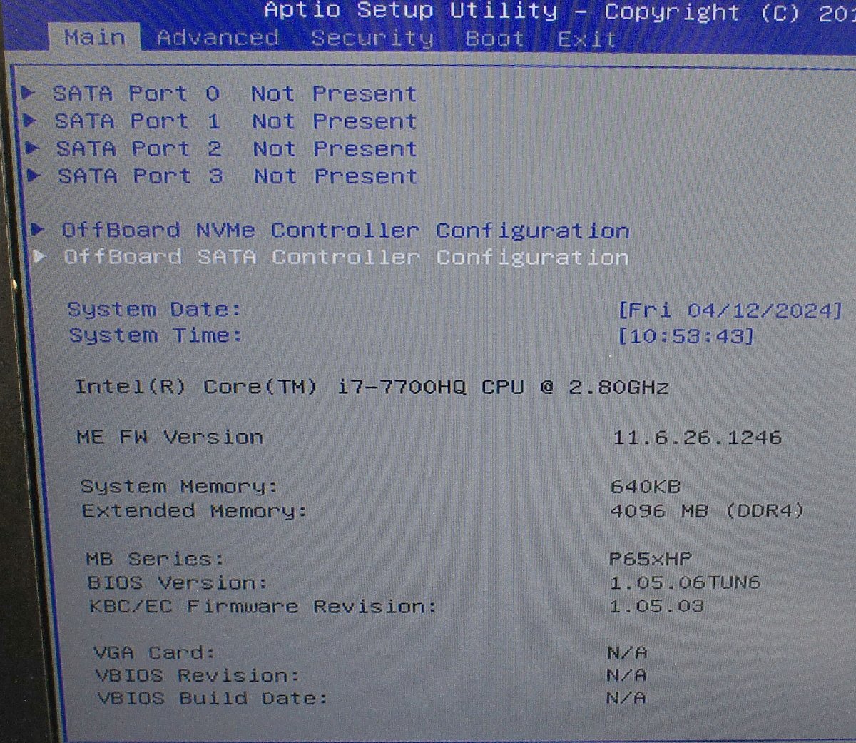 OS無訳あり 15.6インチ iiyama Nxi-15FX093-i7-RNSR/Core i7 7700HQ/メモリ4GB/HDD無/GTX1060 ノート PC F041201Kの画像7
