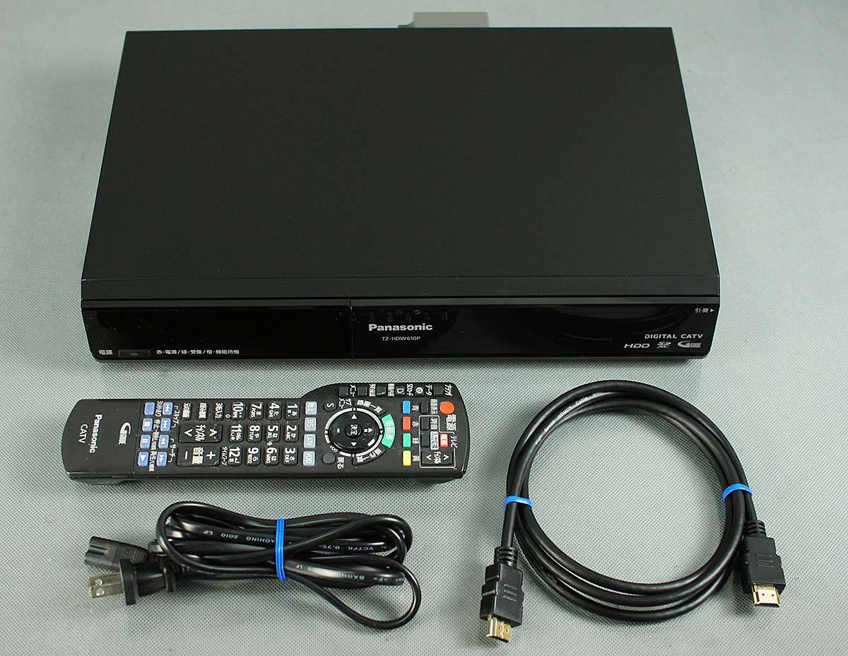 HDMIケーブル付 CATV STB 録画OK Panasonic TZ-HDW610P HDD500GB内蔵 セットトップボックス 地デジチューナー パナソニック S041501の画像1