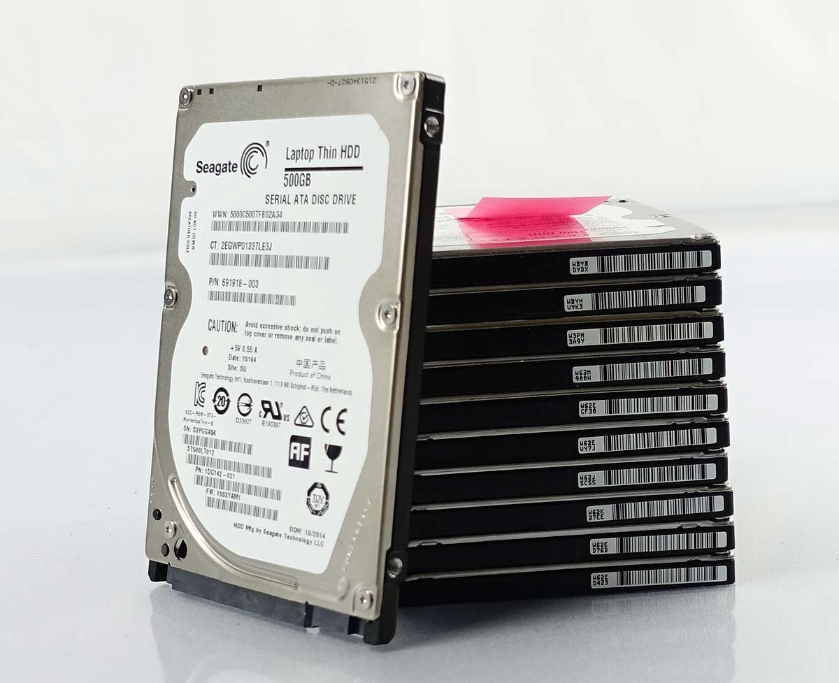 レターパックプラス 10個セット Seagate ST500LM021 500GB HDD 2.5インチ/SATA/ハードディスク S043006_画像1