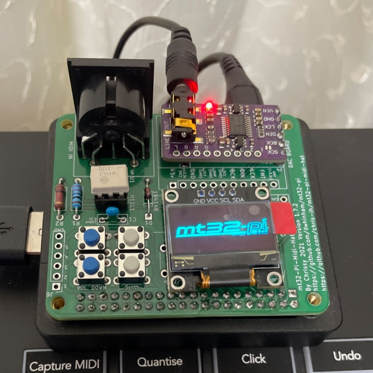 【完成品】mt32-pi-midi-hat【raspberry pi/MIDI音源化/起動用SDカード付き】