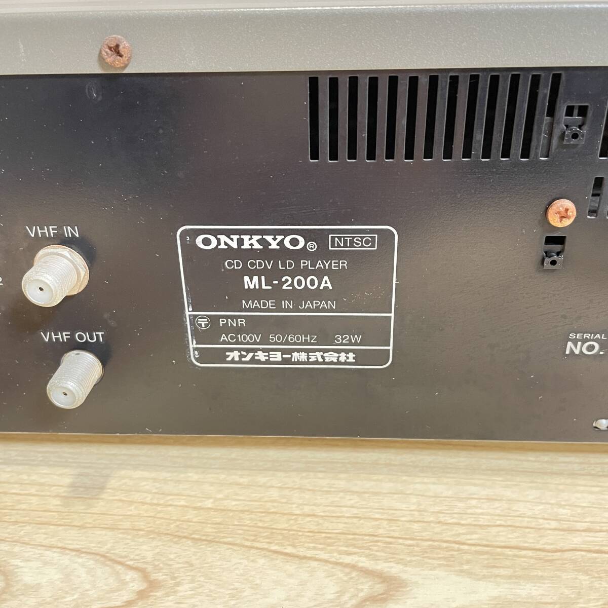 BD11【オーディオ】ONKYO オンキョ－ Liverpool ML-200A 動作品 レーザーディスク_画像7