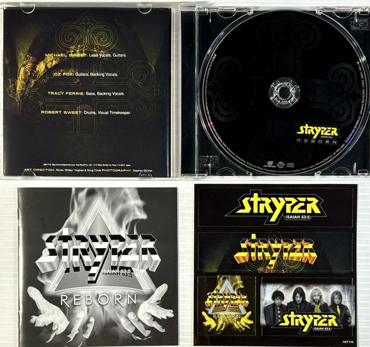 ☆ ストライパー CD リボーン ステッカー付 STRYPER REBORNの画像3