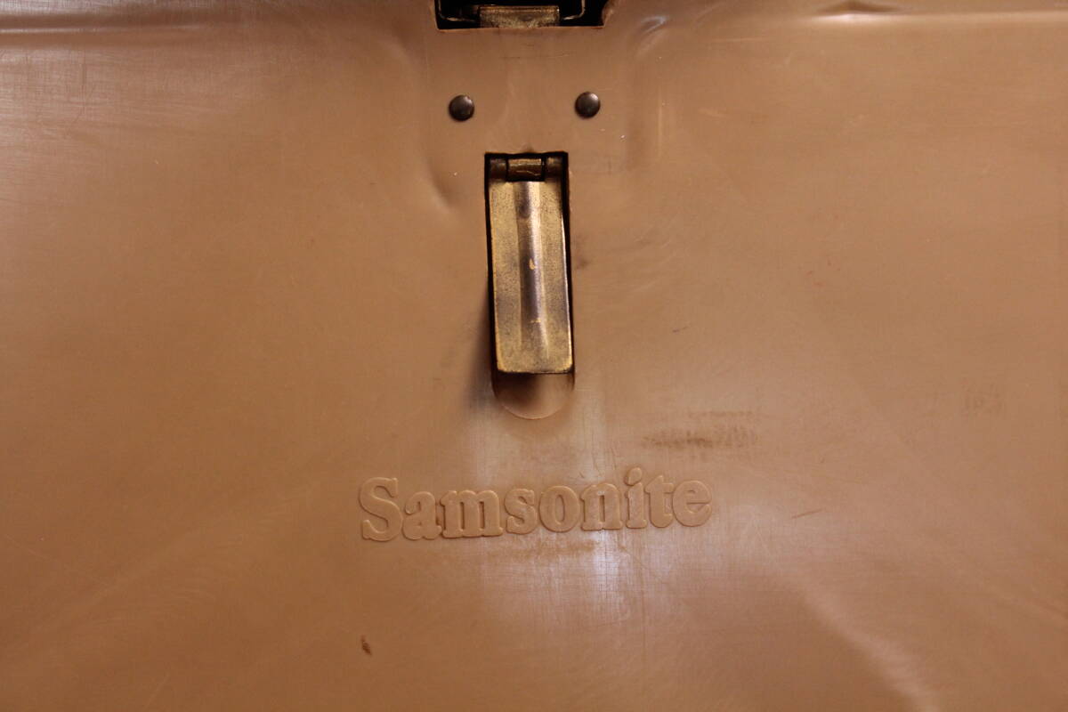 ※ヴィンテージ Samsonite サムソナイト 鍵付き スーツケース ブラウン色 約W46xH40x14㎝の画像6