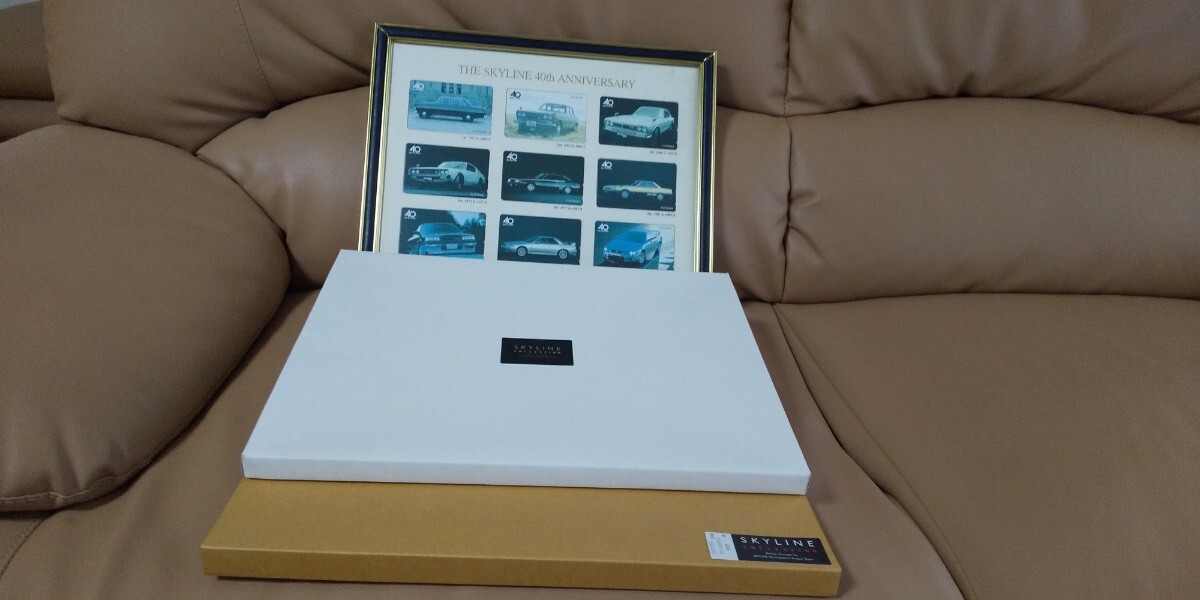 日産 スカイライン 40周年記念 額入り テレカ50度数×9枚入り です。ハコスカ ケンメリ GTRの画像2