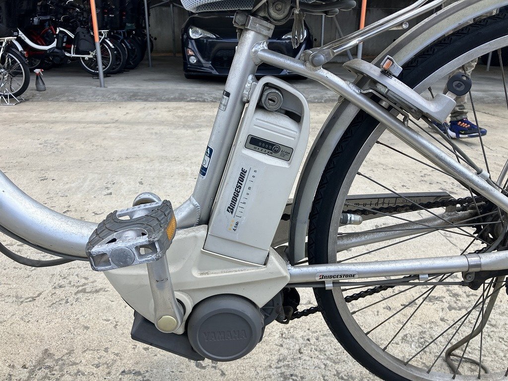 H5 used electric bike 1 jpy outright sales! Bridgestone assistor silver delivery Area inside is postage 3800 jpy . delivery 