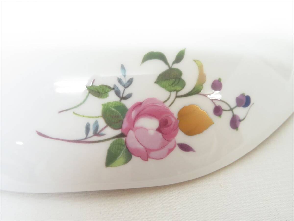 ◆◇WEDGWOOD ウェッジウッド ENGLAND 1759 ROSE GOLD BONE CHINA DISHWASHER SAFE ローズゴールド オーバルプレート 洋食器 箱付◇◆の画像10