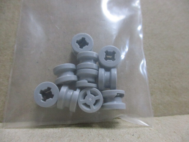  Lego детали колесо маленький светло-серый 10 шт новый товар 