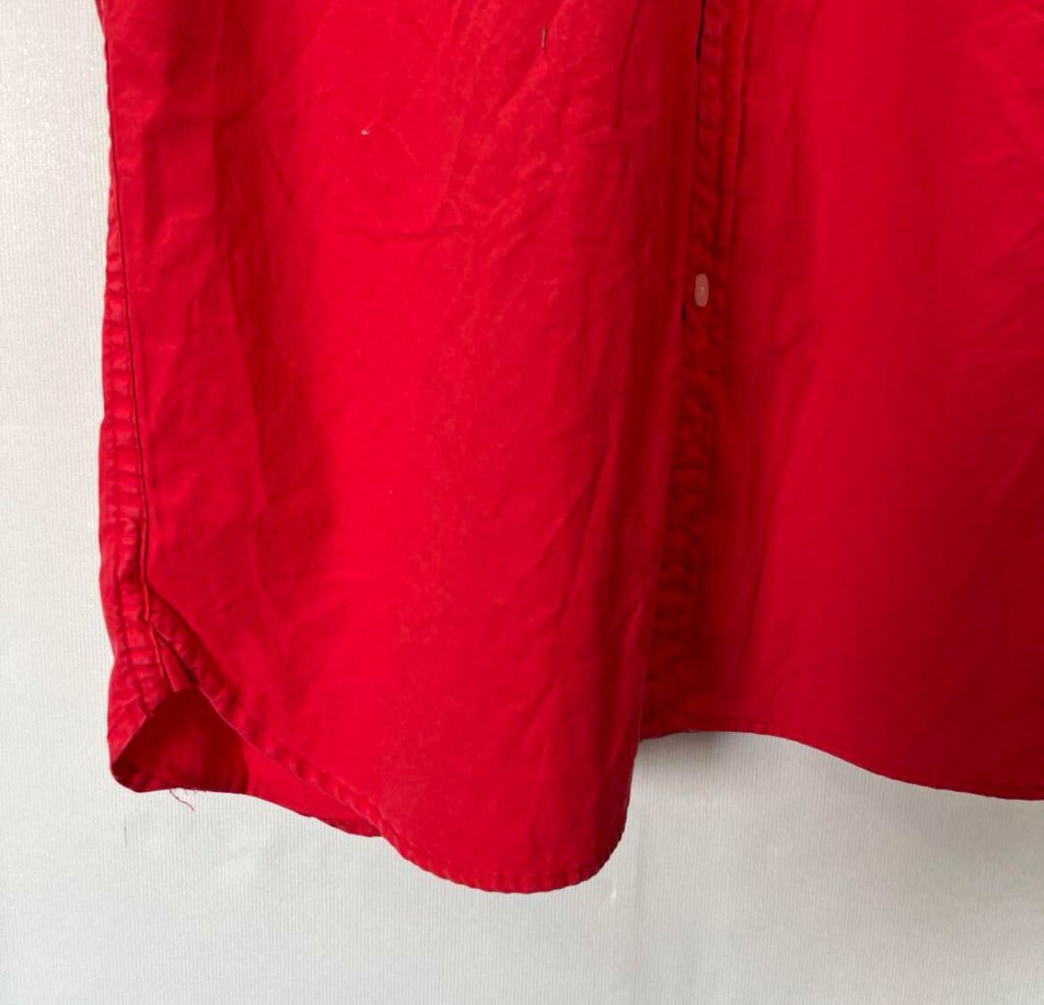 STUSSY ステューシー 赤 半袖シャツ Ｍサイズ 胸ポケットシャツ 古着 ヴィンテージ _画像8