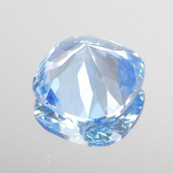  new goods * free shipping blue topaz 5A class Cubic Zirconia loose 10*10mm 1 bead CZ diamond antique cushion gem accessory 