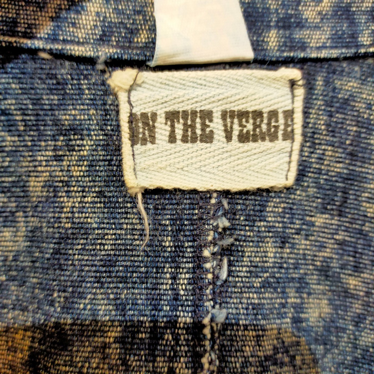 古着　on the verge　デニムコート　カバーオール　ヴィンテージ　ケミカルウォッシュ　80s　90s　