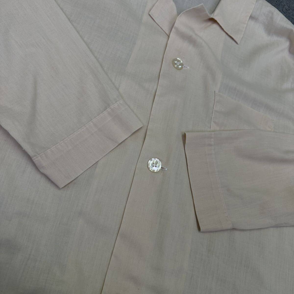 JC Penney 70s ビンテージ オープンカラー パジャマ シャツ JCペニー 60s 80s 90s 長袖シャツ ジャケット_画像7