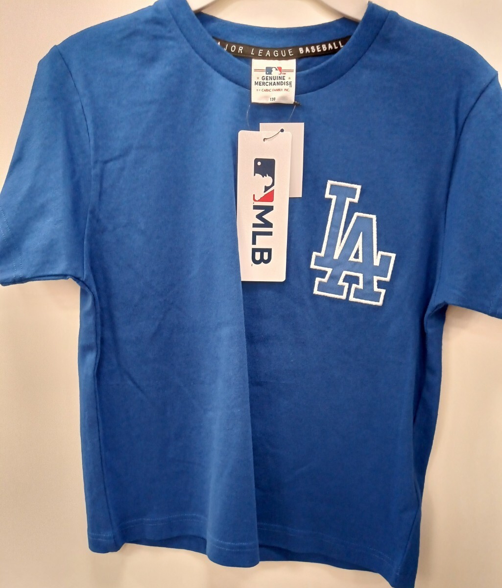 [Новый неиспользованный тег с тегом] Los Angeles Dodgers T -Frish Kids 120 Детский детский младший логотип Losangelesdodgers Shohei Otani MLB