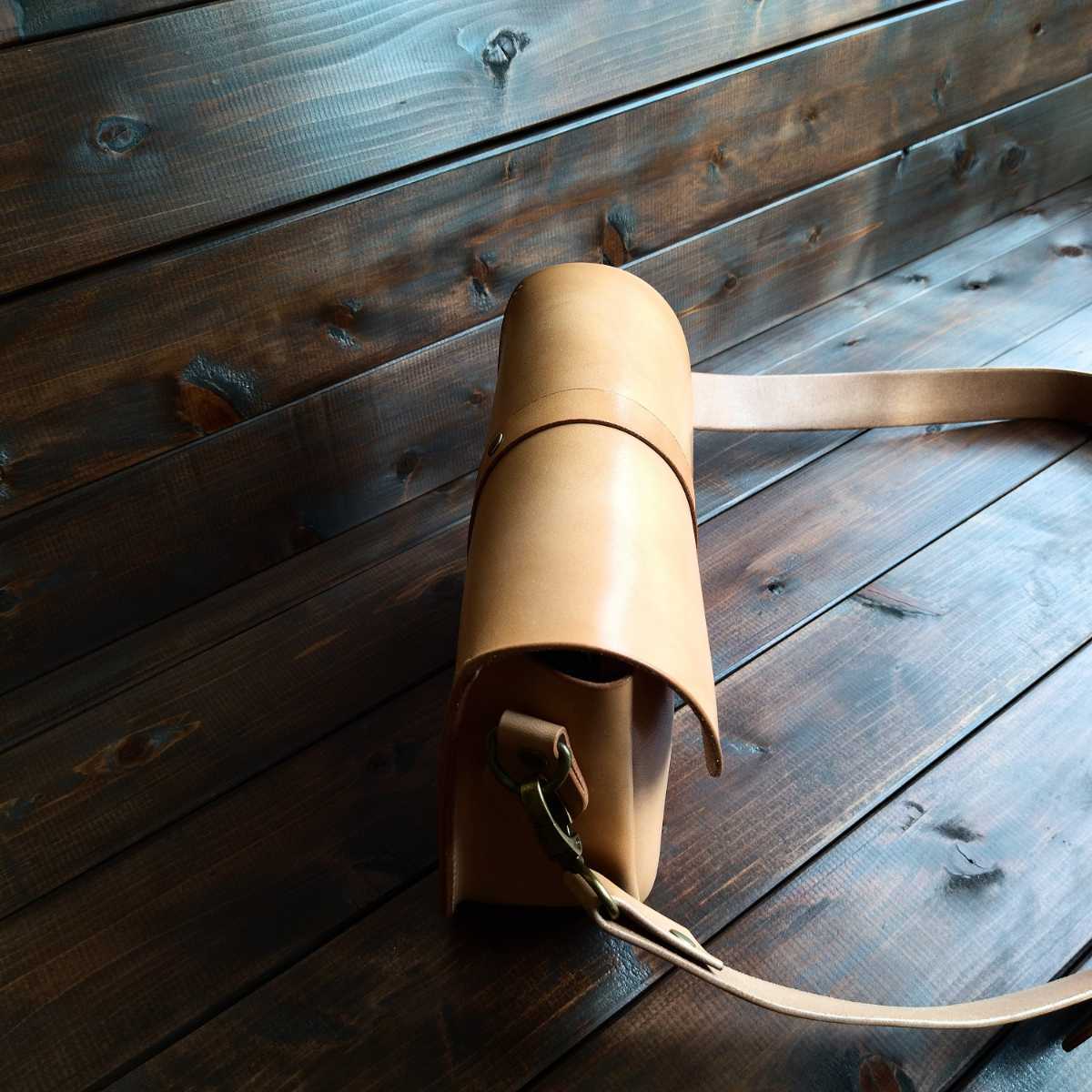 [ Tochigi leather . made cow leather. shoulder bag ] cow leather leather original leather simple natural compact [ hand made ][ handmade ]