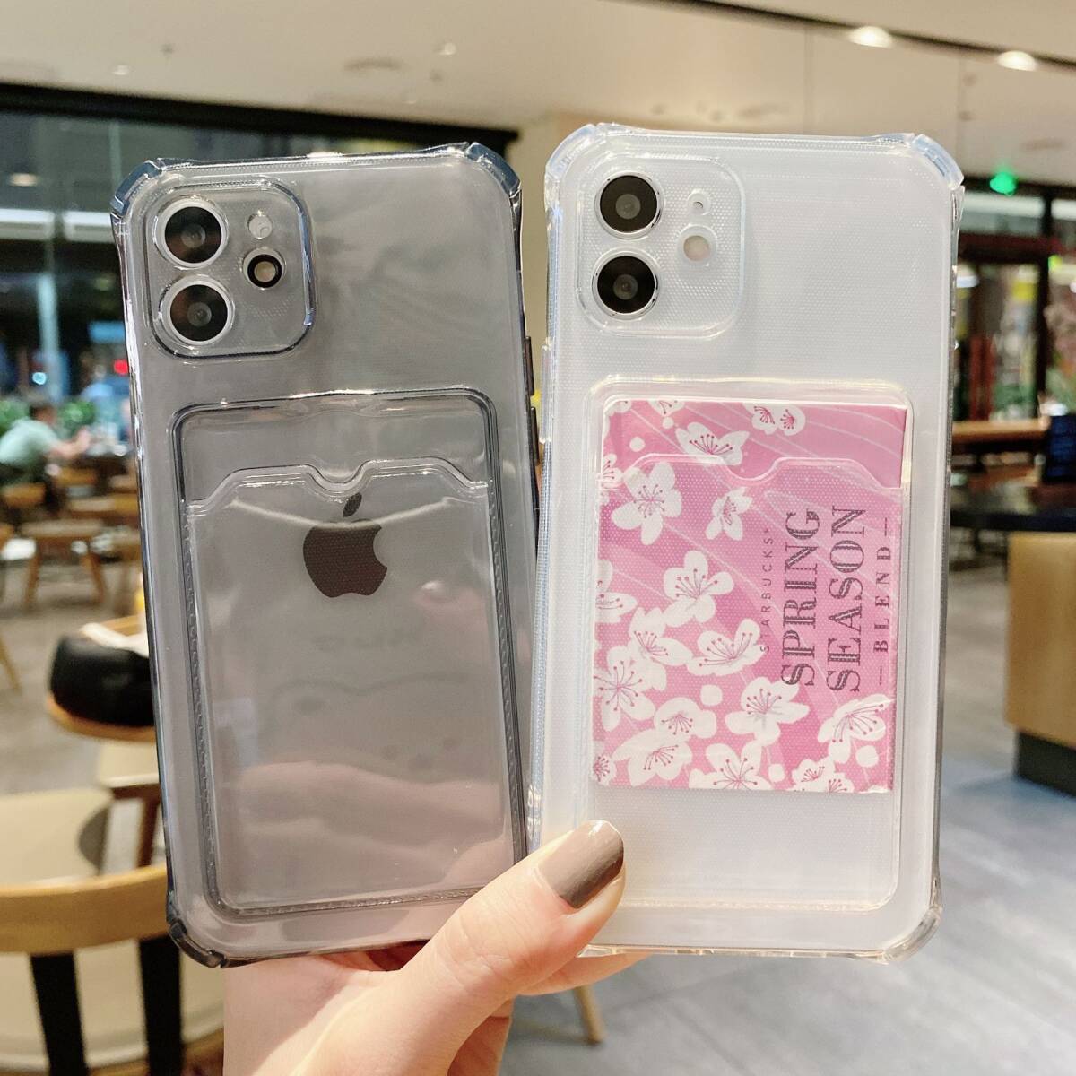 iphone12ケース カーバー TPU 可愛　お洒落　韓国　　軽量 ケース 耐衝撃 透明　白2_画像9