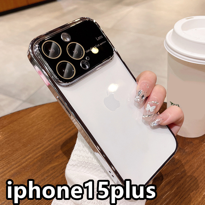 iphone15plusケース カーバー TPU 可愛い　お洒落　 指紋防止 軽量 耐衝撃 ホワイト1_画像1