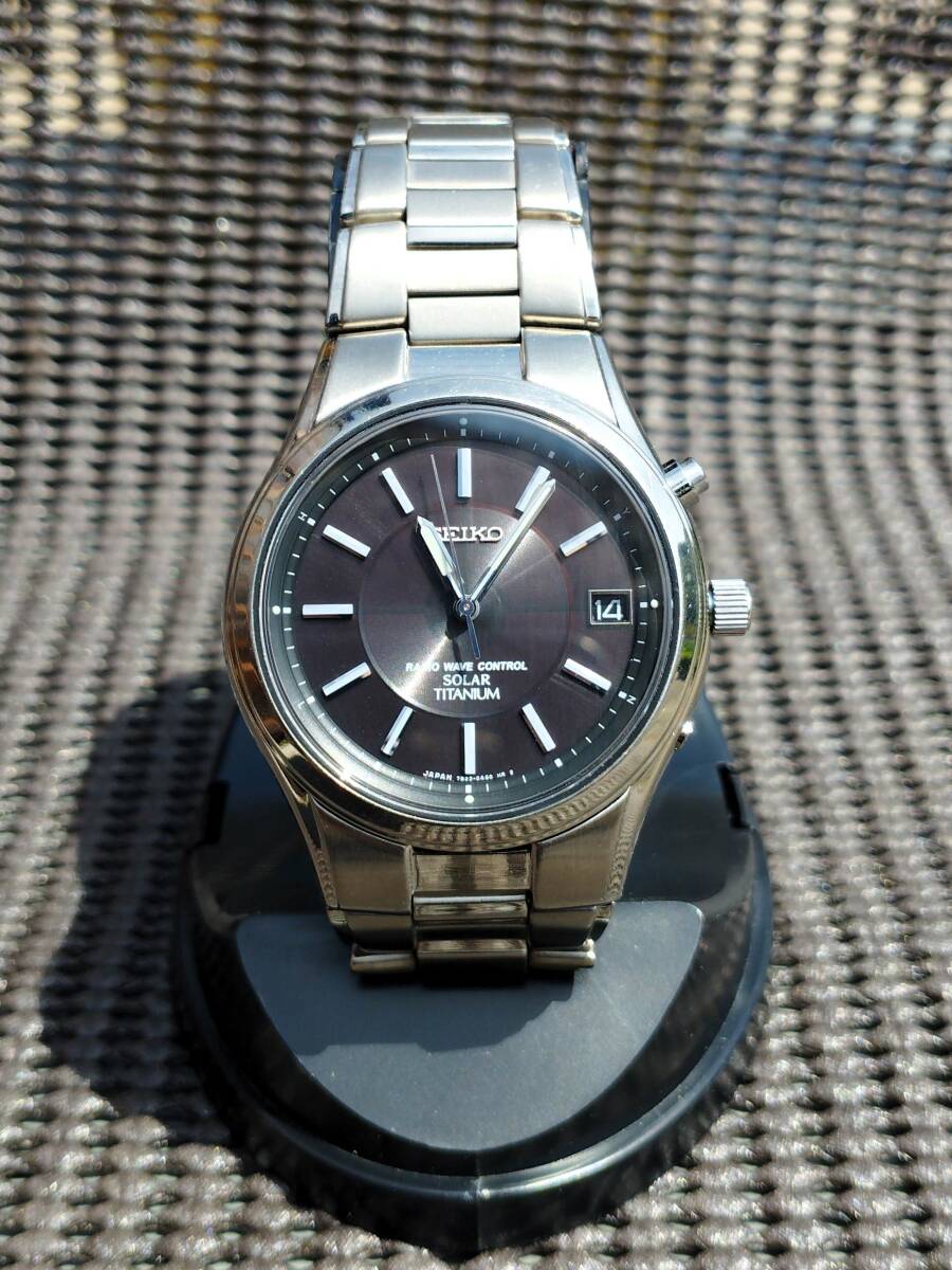 □SEIKO/セイコー□7B22-0AD0□電波ソーラー/TITANIUM/チタン□日本製 □SEIKO/セイコー□7B22-0AD0□電波ソーラー/TITANIUM/チタン□日本製