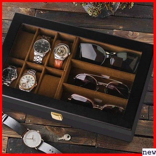 Baskiss ジュエリーボックス コレクションケース 収納ボックス 本 眼鏡・サングラス収 高級木製時計ケース 99
